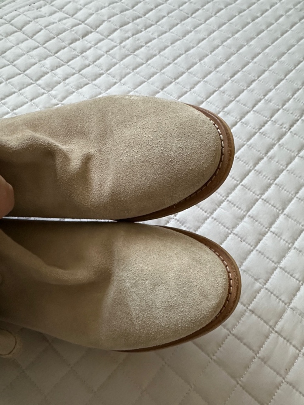 Geox Beige Suede Lace-Up Mid-Calf Boots - Picture 6 of 11